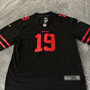 NFL Black and Red Jersey with Gold Accents